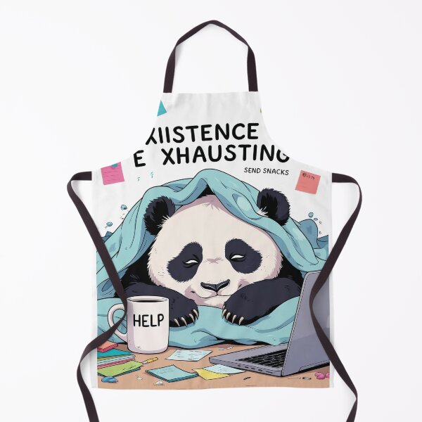 Item preview, Exhausted Panda Wrapped in Blanket Humor designed and sold by HappyPrintLab.