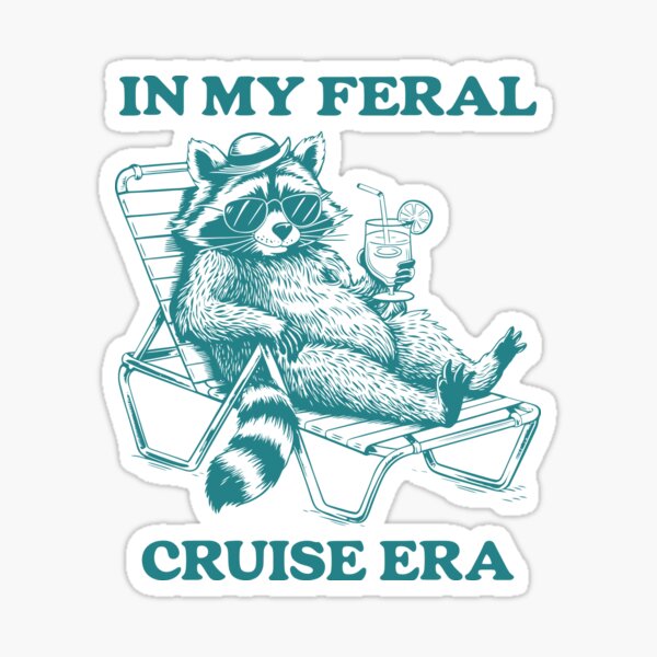 Item preview, In My Feral Cruise Era Funny Raccoon Family Vacation  designed and sold by CutenessKlub.