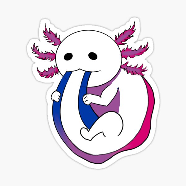 Item preview, LGBTQ+ Pride Bi Axolotl designed and sold by Anamusement.