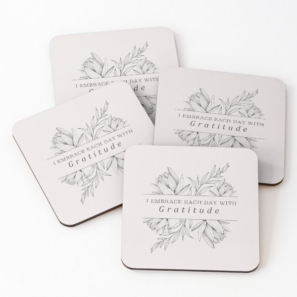 Item preview, Gratitude Floral Quote- Minimalist Botanical Art  designed and sold by JovianStudios.