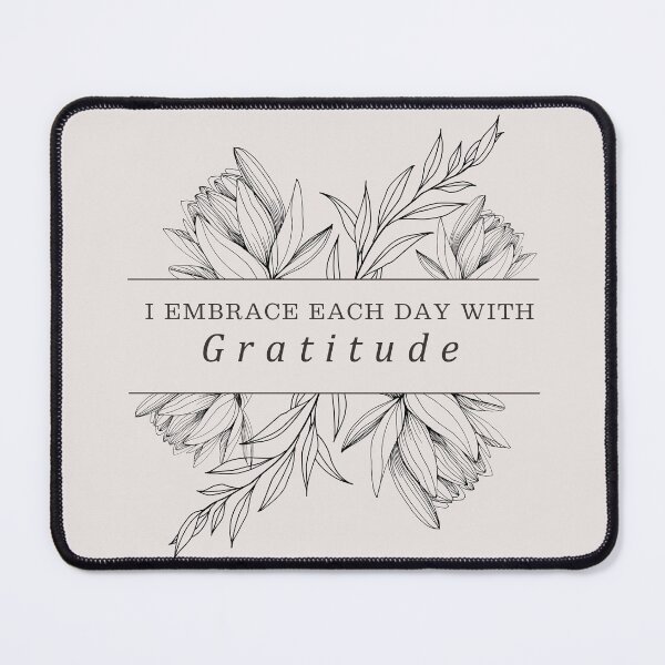 Item preview, Gratitude Floral Quote- Minimalist Botanical Art  designed and sold by JovianStudios.