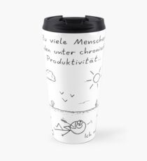 Zu viele Menschen islieb-Cartoon Thermosbecher