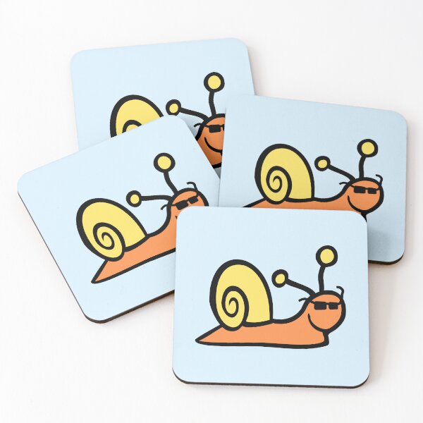 Item preview, Happy Snail Sunglasses Cool Smile Funny Comic designed and sold by shirt-o-mat.