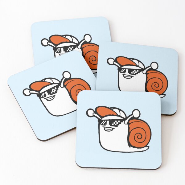 Item preview, Snail Pixel Sunglasses Cool Smile Funny Cap designed and sold by shirt-o-mat.