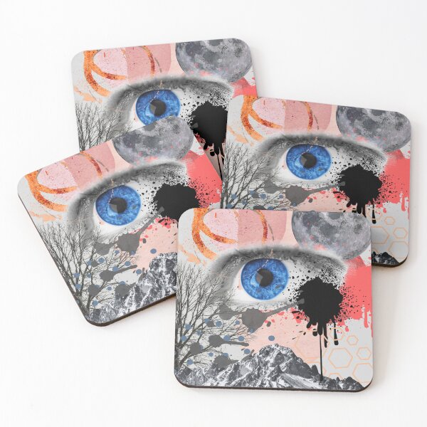 Item preview, Abstract Eye, Pink Art, Tree Design, Moon and Galaxy Design,  designed and sold by Nicolelynndecor.