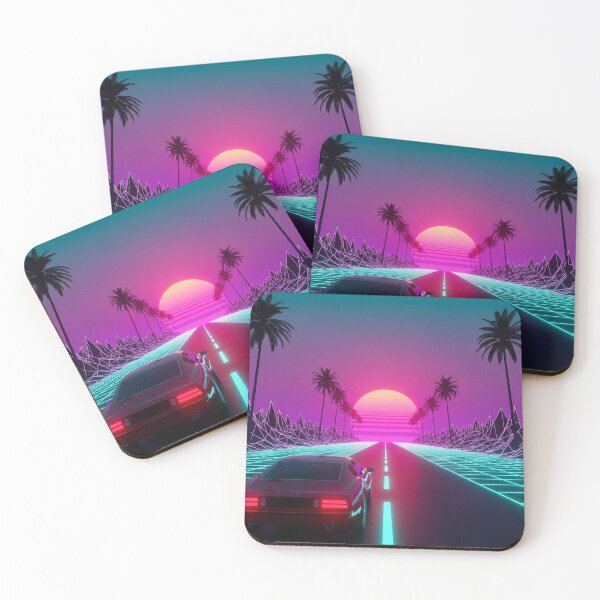 Item preview, 80s Synthwave Sunset (Retro/Vaporwave) designed and sold by MintedMinds.