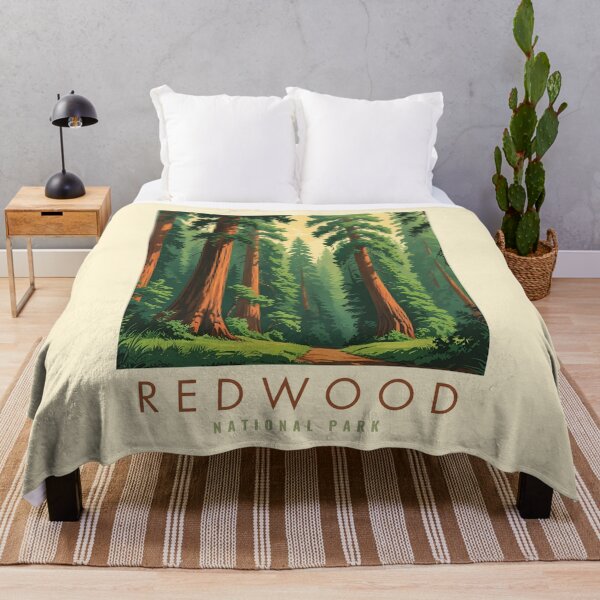 Item preview, Vintage Redwood National Park designed and sold by The Wandering Bookworm.