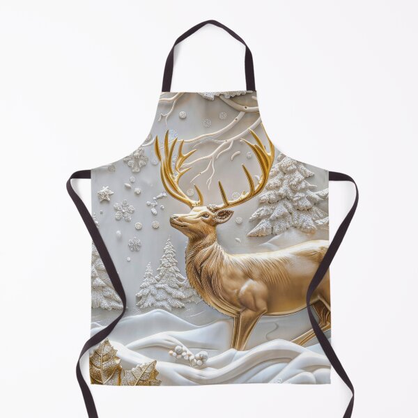 Item preview, Majestic golden deer in the snowy forest designed and sold by MargaretWiktor.