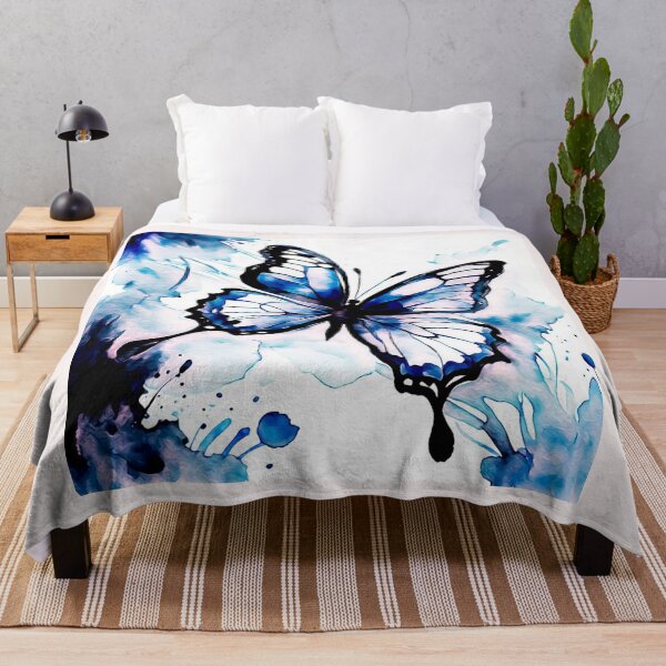 Item preview, Fauvist blue butterfly#1 designed and sold by Helios Be. Lavsh.