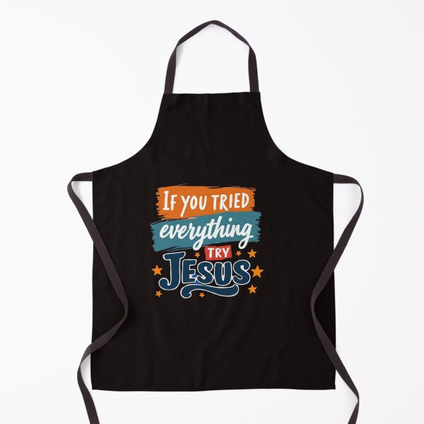 Item preview, Christian quote design, try Jesus shirt, inspirational faith art, Jesus saves graphic, religious encouragement tee, Christian motivation, faith over fear design designed and sold by WHDProduction45.