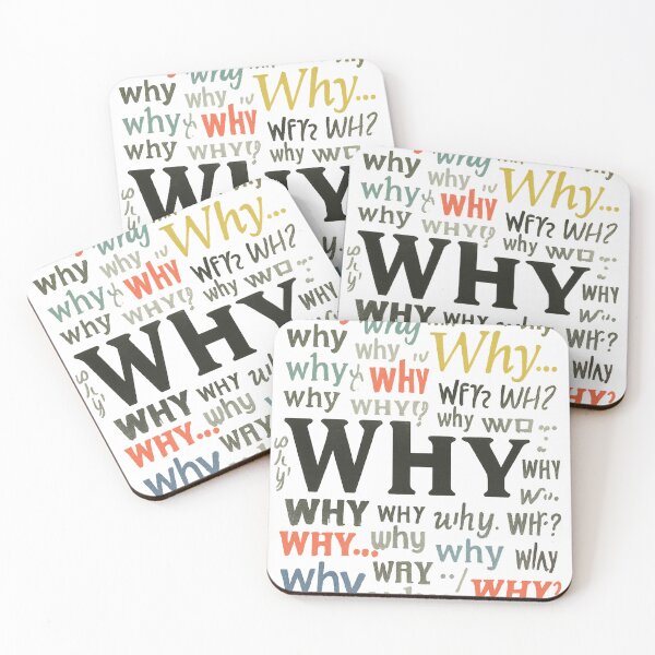 Item preview, WHY? | Emotional Typography Art Print & Apparel designed and sold by Studio Reverie.
