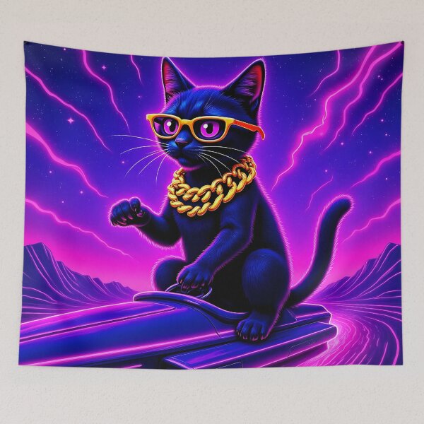 Item preview, Space Cat - Cool - Cyber Purr designed and sold by Felia001.