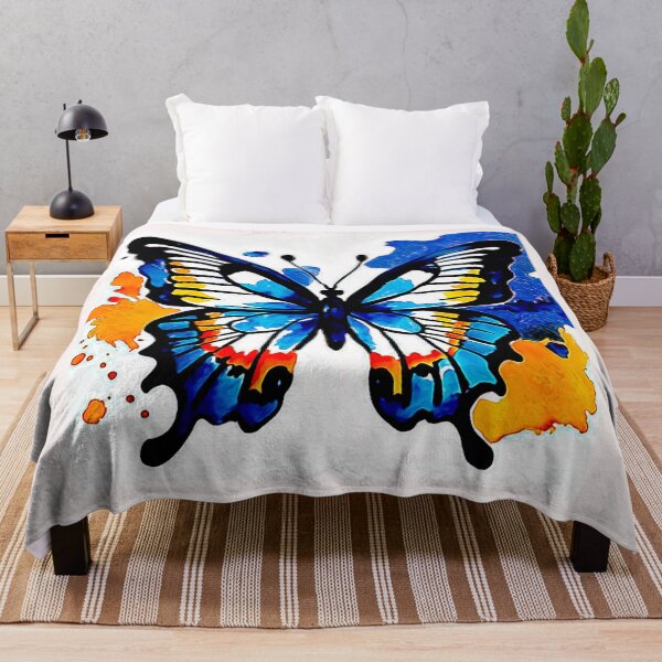 Item preview, Fauvist blue butterfly#4 designed and sold by Helios Be. Lavsh.