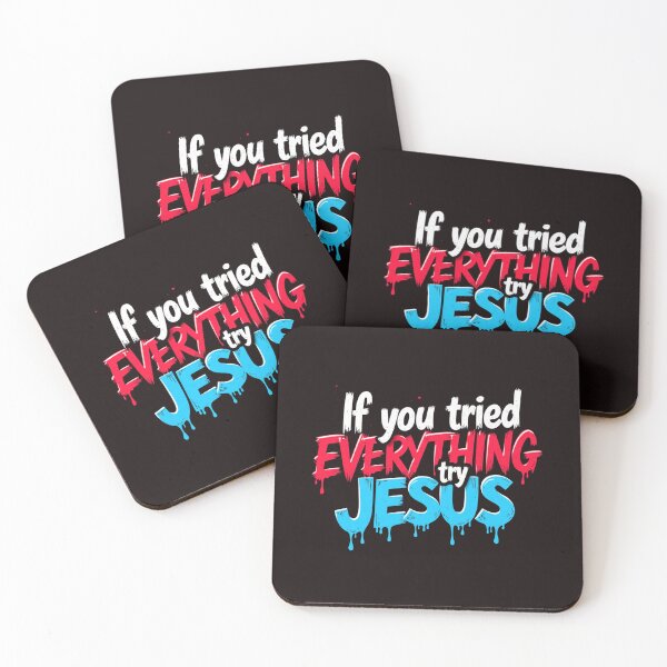 Item preview, Christian quote design, try Jesus shirt, inspirational faith art, Jesus saves graphic, religious encouragement tee, Christian motivation, faith over fear design designed and sold by WHDProduction45.