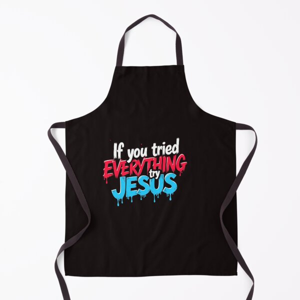 Item preview, Christian quote design, try Jesus shirt, inspirational faith art, Jesus saves graphic, religious encouragement tee, Christian motivation, faith over fear design designed and sold by WHDProduction45.