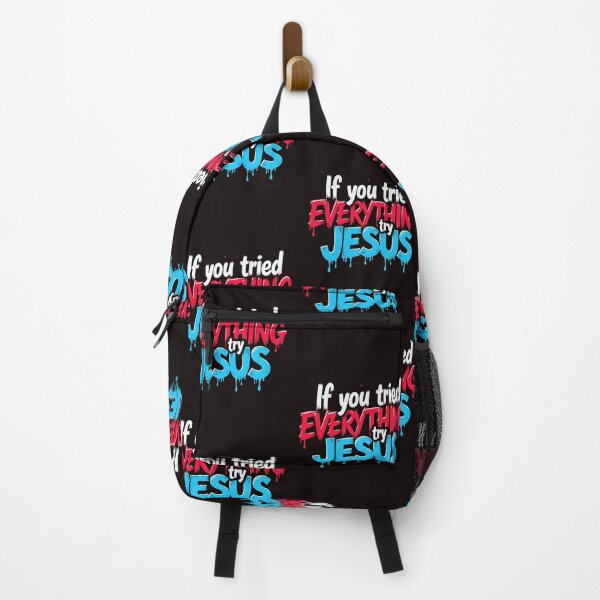 Item preview, Christian quote design, try Jesus shirt, inspirational faith art, Jesus saves graphic, religious encouragement tee, Christian motivation, faith over fear design designed and sold by WHDProduction45.