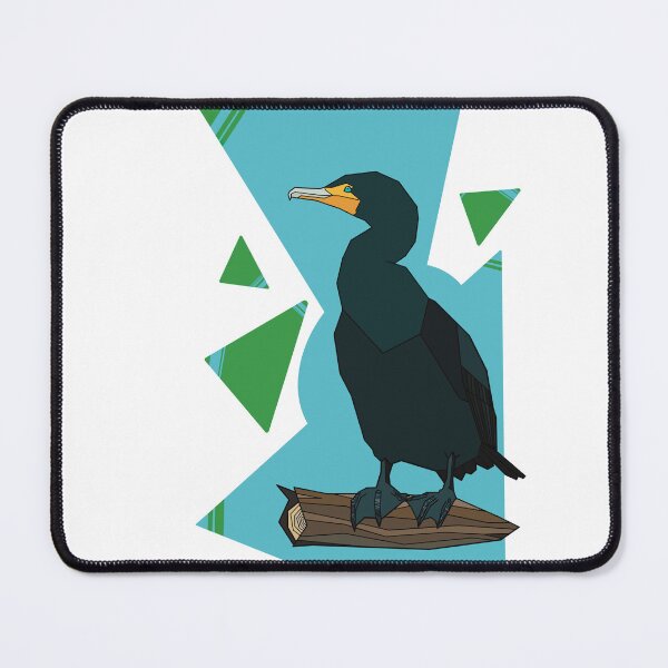 Item preview, Geometric Double-crested Cormorant designed and sold by birdsbyblue.
