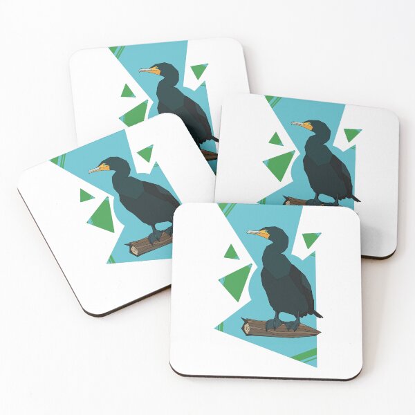Item preview, Geometric Double-crested Cormorant designed and sold by birdsbyblue.