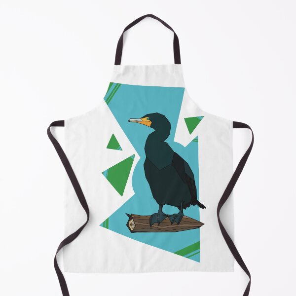 Item preview, Geometric Double-crested Cormorant designed and sold by birdsbyblue.