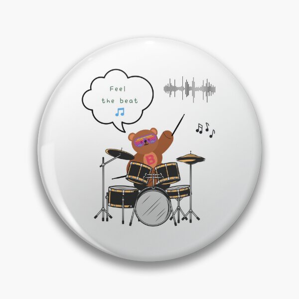 Item preview, Mono bear message – Feel the beat ( White / Transparent ) designed and sold by mintmono-studio.