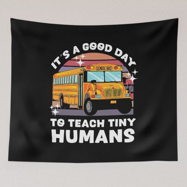 Item preview, It's a Good Day to Teach Tiny Humans – Cute School Bus Sunset Design designed and sold by Dmetalx Art Apparel.
