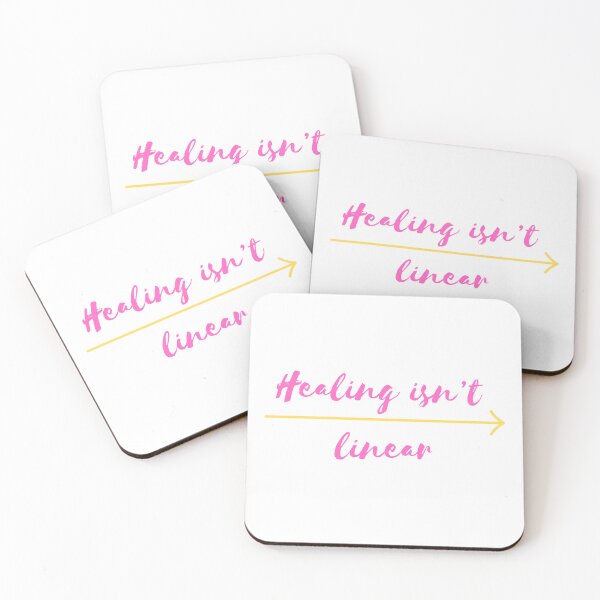 Item preview, "Healing Isn't Linear" Motivational Phrase designed and sold by Glow Theory.