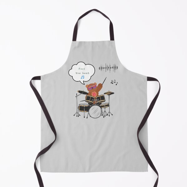 Item preview, Mono bear message – Feel the beat ( Gray Background ) designed and sold by mintmono-studio.