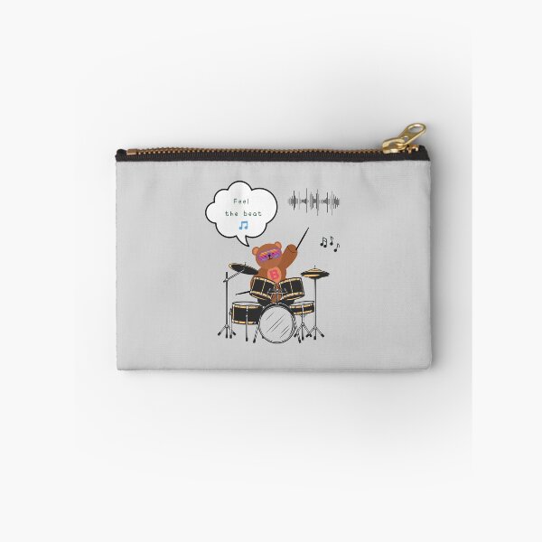 Item preview, Mono bear message – Feel the beat ( Gray Background ) designed and sold by mintmono-studio.