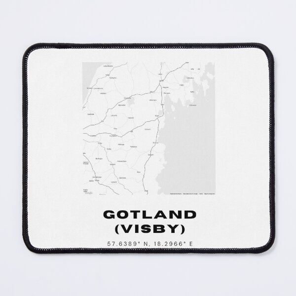 Item preview, Minimalist Visby Map – Gotland Island Black & White Poster designed and sold by RM-Journey.