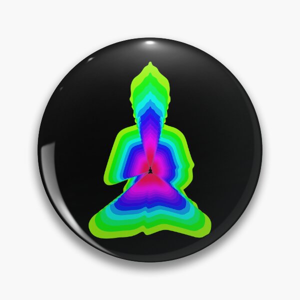 Item preview, budda, light energy, silhouette in yoga pose with a modern graphic echo effect minimalist spiritual design designed and sold by rikyfreestyle.