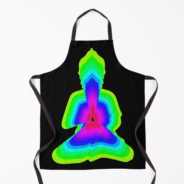 Item preview, budda, light energy, silhouette in yoga pose with a modern graphic echo effect minimalist spiritual design designed and sold by rikyfreestyle.