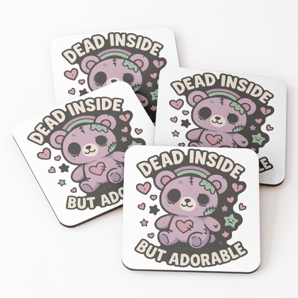 Item preview, Dead Inside but Adorable Zombie Bear – Cute Gothic Sticker designed and sold by Greemo03.
