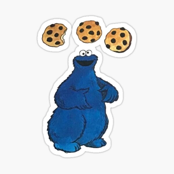 Item preview, cookie monster inspired vintage print designed and sold by muppetbecca.