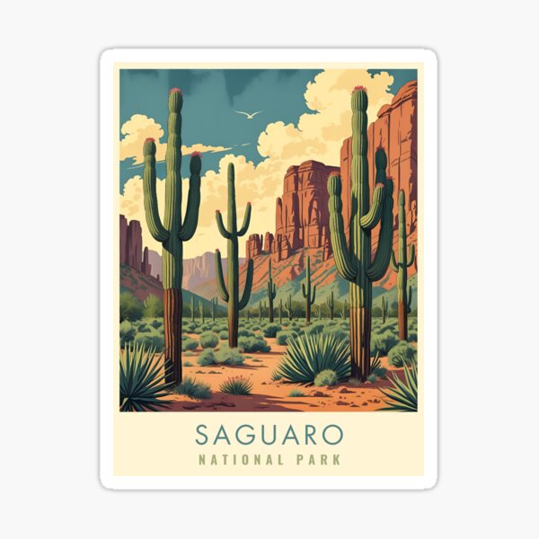 Item preview, Vintage Saguaro National Park designed and sold by The Wandering Bookworm.