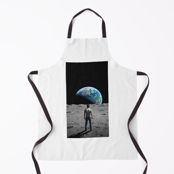 Item preview, Man Looking at Earth from the Moon – Space Art Reflection Poster designed and sold by Greemo03.