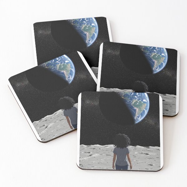 Item preview, Woman Looking at Earth from the Moon – Cosmic Reflection Art designed and sold by Greemo03.