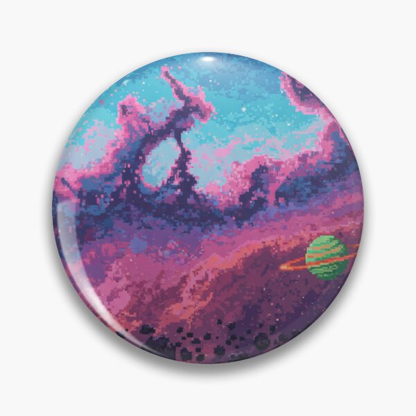 Item preview, Colorful Space Pixel Art – Retro Galaxy with Asteroids and Planets designed and sold by Greemo03.