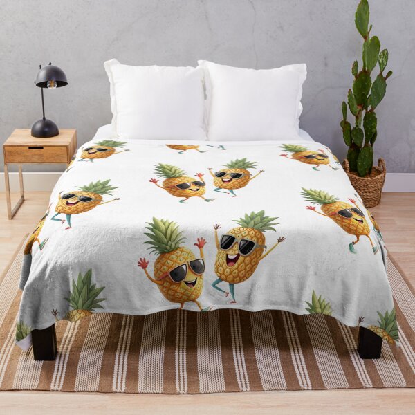 Item preview, Dancing Pineapples | Fun Tropical Fruit Illustration | Cute Summer Vibes Design designed and sold by PnrArtDesign.