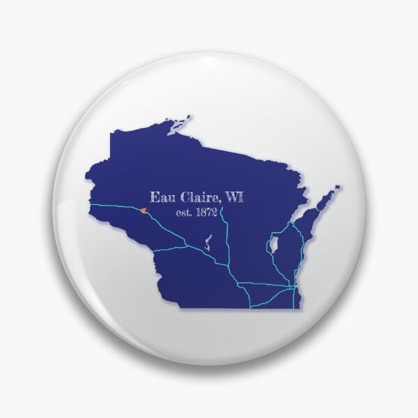 Artikelvorschau, Eau Claire, WI [Blau] entworfen und verkauft von PhilbonianDezin.