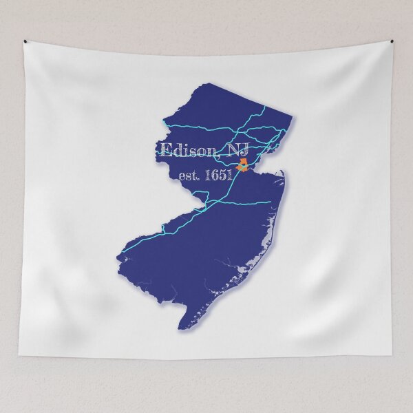 Item preview, Edison, NJ [Blue] designed and sold by PhilbonianDezin.
