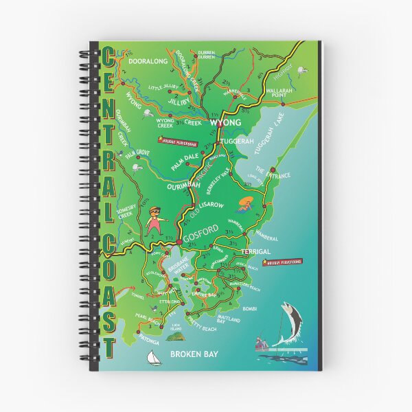 Item preview, Central Coast N.S.W Australia MAP designed and sold by ASKEW GRAPHICS.