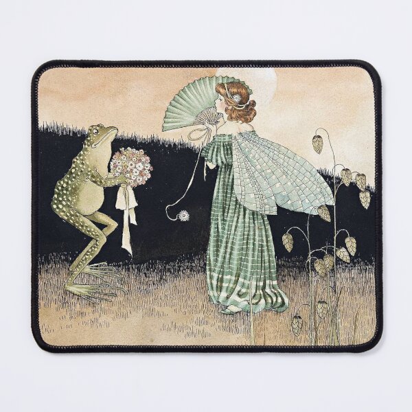 Item preview, Frog Presenting Flowers to a Fairy - Ida Rentoul Outhwaite designed and sold by forgottenbeauty.