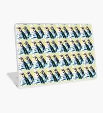 Painterly penguin repeat pattern Laptop Skin