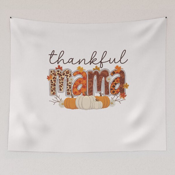 Item preview, Thankful Mama Fall Leopard Pumpkin Thanksgiving designed and sold by TalalosART.