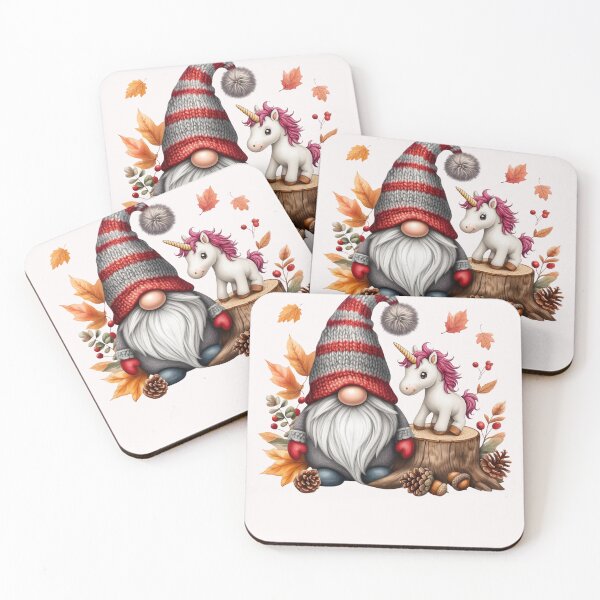Item preview, Vintage Bicycle Festive Autumn Gnome designed and sold by TalalosART.