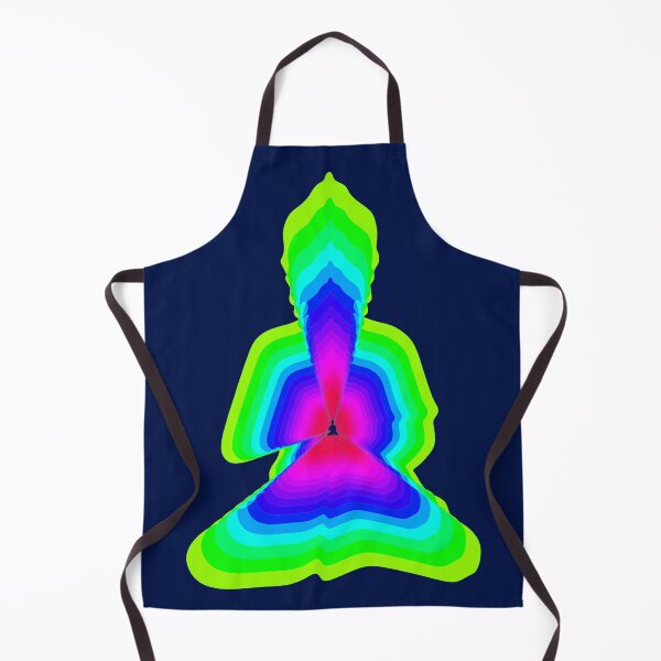 Item preview, budda, light energy, silhouette in yoga pose with a modern graphic echo effect minimalist spiritual design designed and sold by rikyfreestyle.