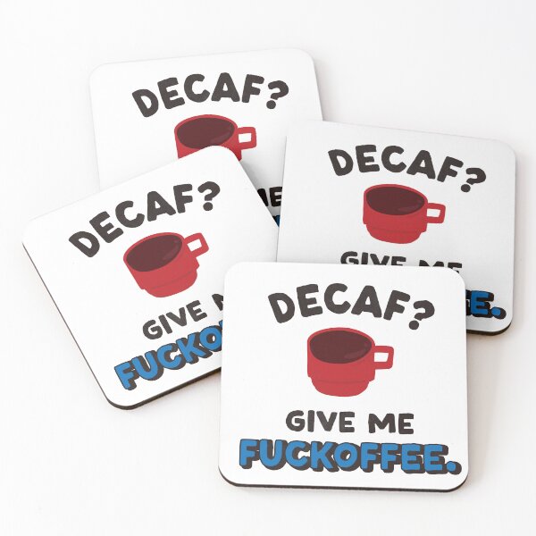 Item preview, Funny Coffee Quote – “Decaf? Give Me Fuckoffee” Bold Red Mug Design designed and sold by cpop-studio.