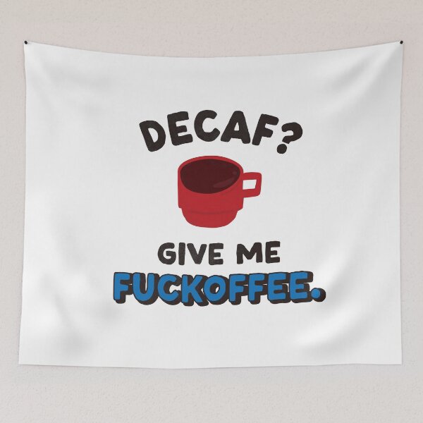 Item preview, Funny Coffee Quote – “Decaf? Give Me Fuckoffee” Bold Red Mug Design designed and sold by cpop-studio.