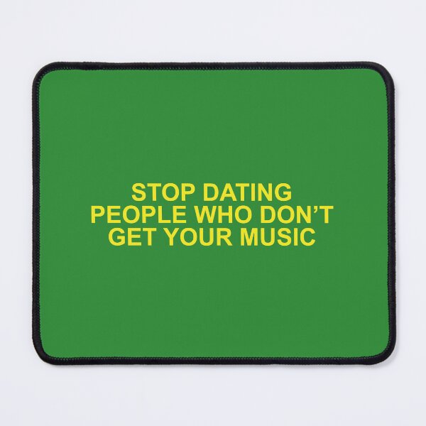 Item preview, STOP DATING PEOPLE WHO DON'T GET YOUR MUSIC YELLOW - BAD BUNNY designed and sold by nostaumusic.