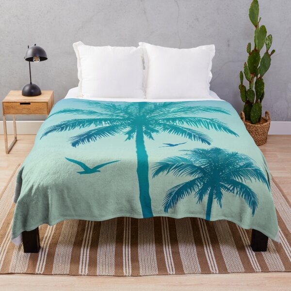 Item preview, Surreal blue palm pattern designed and sold by saly55887.